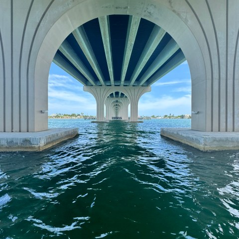 a bridge over a body of water