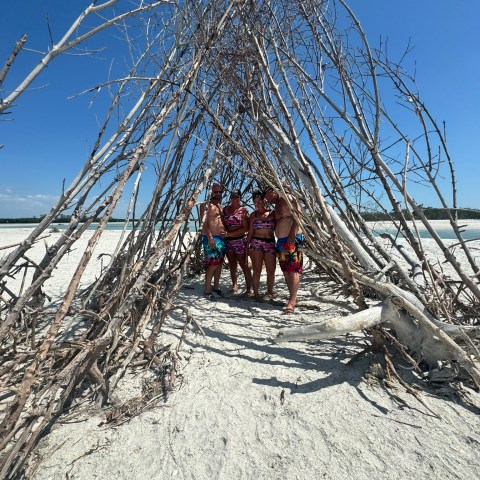 a group of people that are standing in the snow