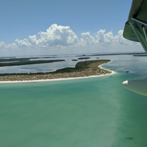 a body of water next to the ocean
